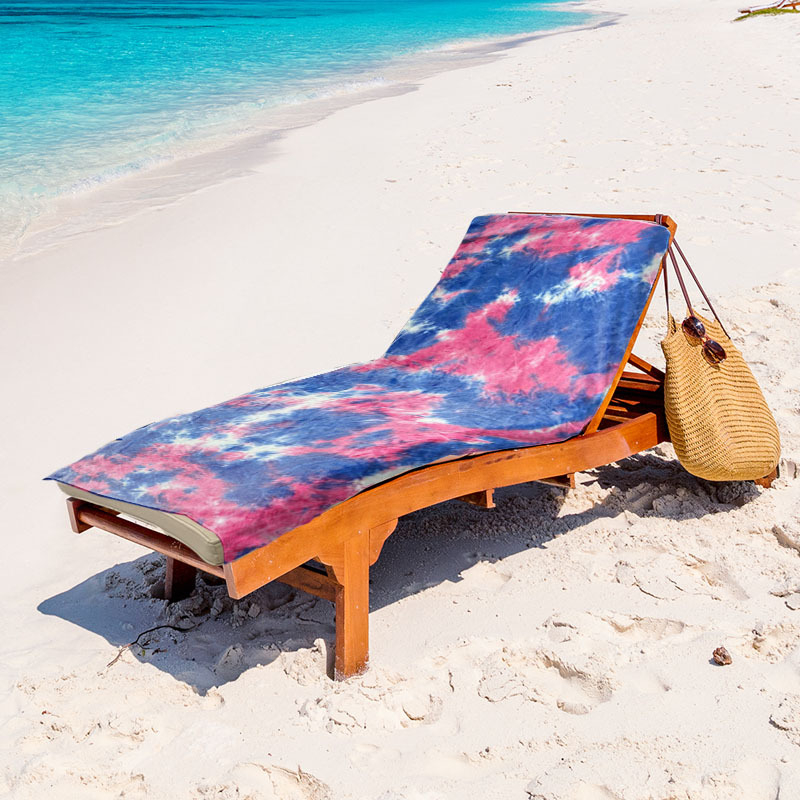 Navlaka za plažni stolac s Tie-dye uzorkom, mikrovlaknasta navlaka za ležaljku, plažni ručnik, podloga za ležaljku uz bazen