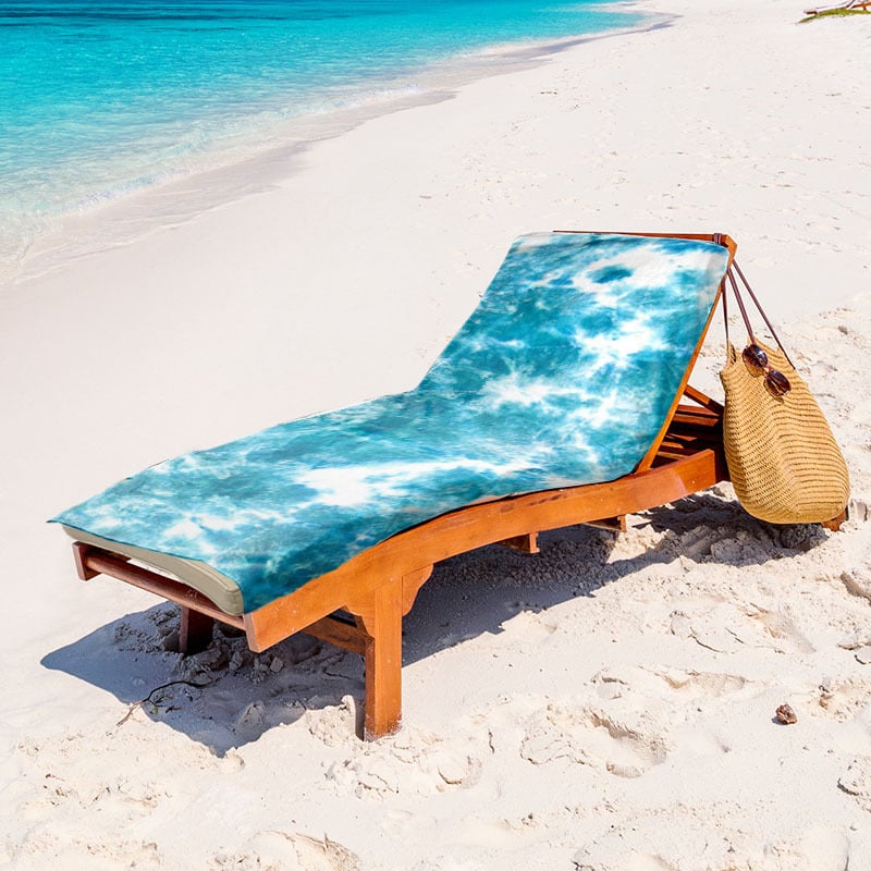 Navlaka za plažni stolac s Tie-dye uzorkom, mikrovlaknasta navlaka za ležaljku, plažni ručnik, podloga za ležaljku uz bazen