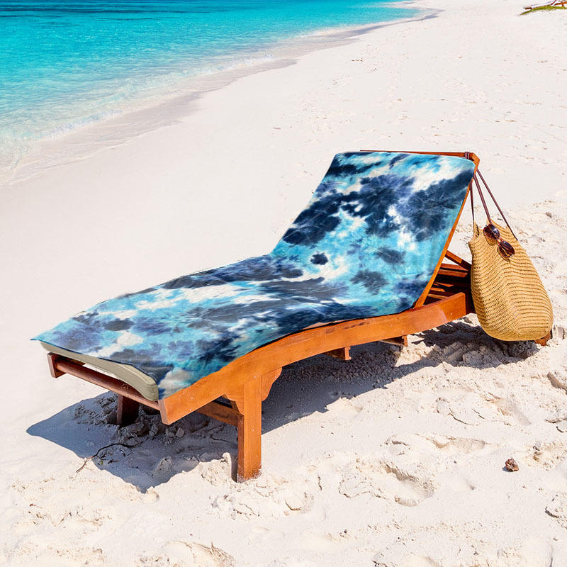 Navlaka za plažni stolac s Tie-dye uzorkom, mikrovlaknasta navlaka za ležaljku, plažni ručnik, podloga za ležaljku uz bazen