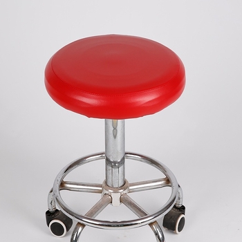 Elastne PU naha tabureti kate, veekindel, ümmarguse istme kujundusega, üheosaline paigaldus, sobib baarile ja ilusalongile