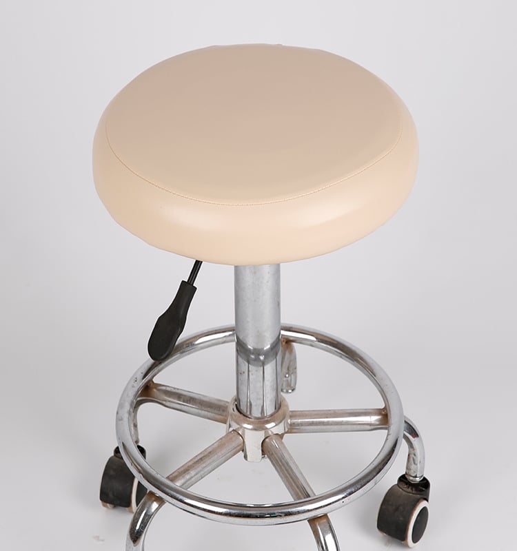 Elastne PU naha tabureti kate, veekindel, ümmarguse istme kujundusega, üheosaline paigaldus, sobib baarile ja ilusalongile