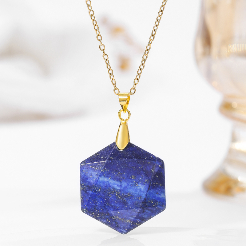 Privjesak s kristalom, nehrđajući čelik, boho stil, bez bočnih kamenja, jesen 2025