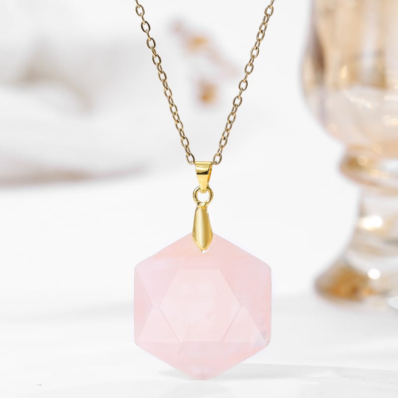 Privjesak s kristalom, nehrđajući čelik, boho stil, bez bočnih kamenja, jesen 2025