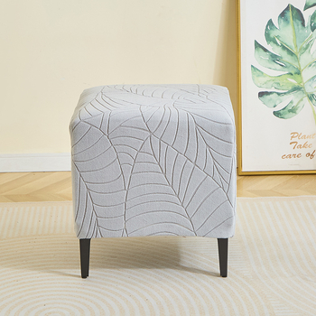 Négyzet alakú lábtámasz huzat poliészterből, anti-slip és porálló, kopásálló, modern minimalista stílus növény mintával