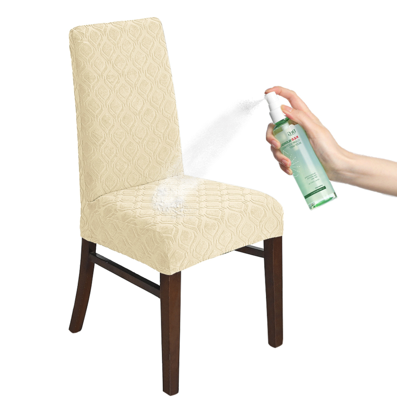 Jacquard szék huzat poliészterből, ovális alakú, vízálló, kopásálló, modern minimalista stílus, növényi mintával