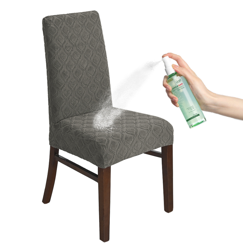 Jacquard szék huzat poliészterből, ovális alakú, vízálló, kopásálló, modern minimalista stílus, növényi mintával