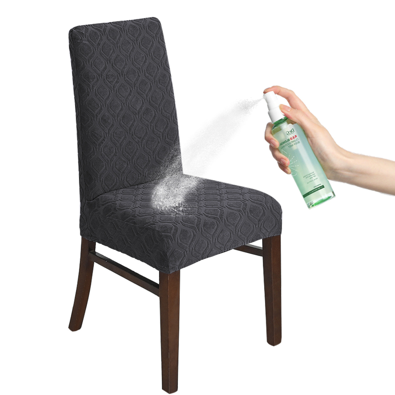 Jacquard szék huzat poliészterből, ovális alakú, vízálló, kopásálló, modern minimalista stílus, növényi mintával