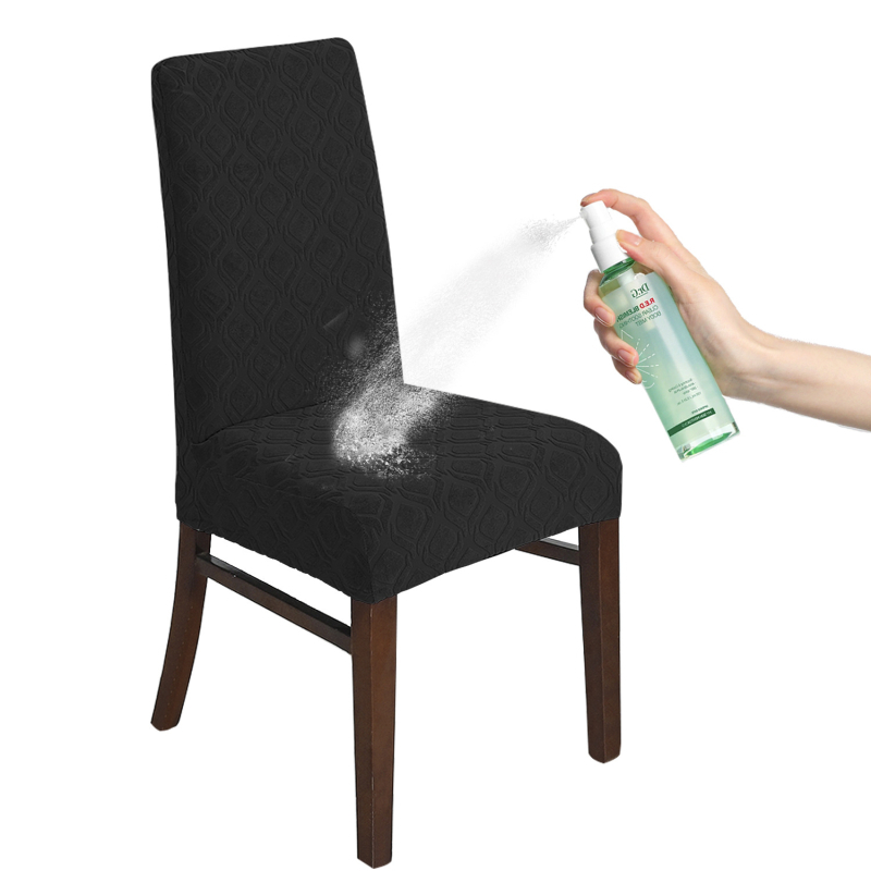 Jacquard szék huzat poliészterből, ovális alakú, vízálló, kopásálló, modern minimalista stílus, növényi mintával