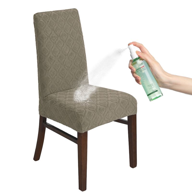 Jacquard szék huzat poliészterből, ovális alakú, vízálló, kopásálló, modern minimalista stílus, növényi mintával