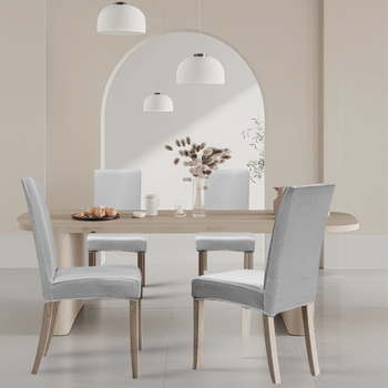 Székfedő – egy darabból álló kialakítás, Silver Fox Velvet anyag, porvédő, négy évszakos univerzális, minimalista stílus