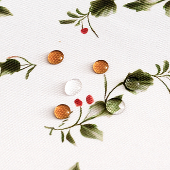 Karácsonyi asztalterítő éttermek és szállodák számára, négyszögletes poliészter asztalterítő, vízálló és kopásálló, csúszásmentes, növény mintás