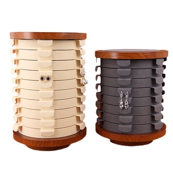 Heart Art Forgó Fa Ékszerkijelző Állvány, Kör Alakú, Kézzel Készített