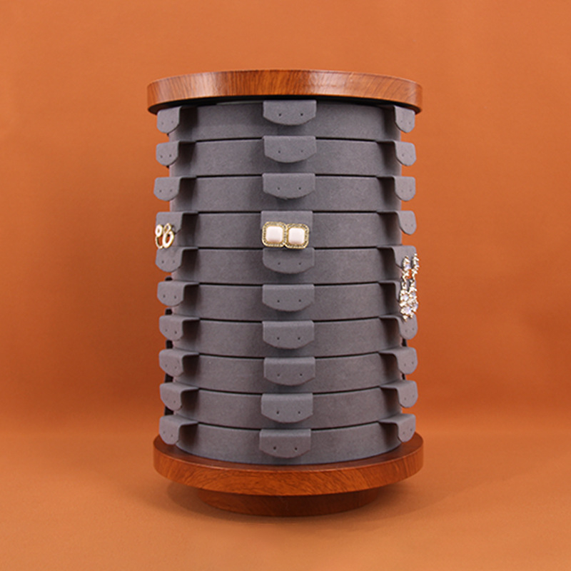 Heart Art Forgó Fa Ékszerkijelző Állvány, Kör Alakú, Kézzel Készített