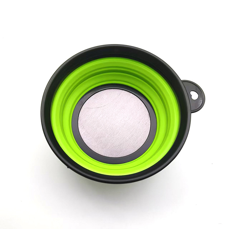 Силиконова сгъваема купа за примамки с магнитна дискова закачалка, преносима купа за разбъркване на примамки