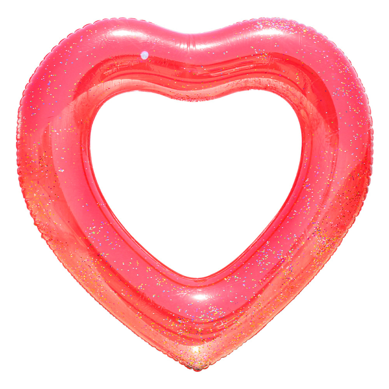 Prsten za plivanje u obliku srca, napuhan, s štrasima, PVC materijal, za odrasle