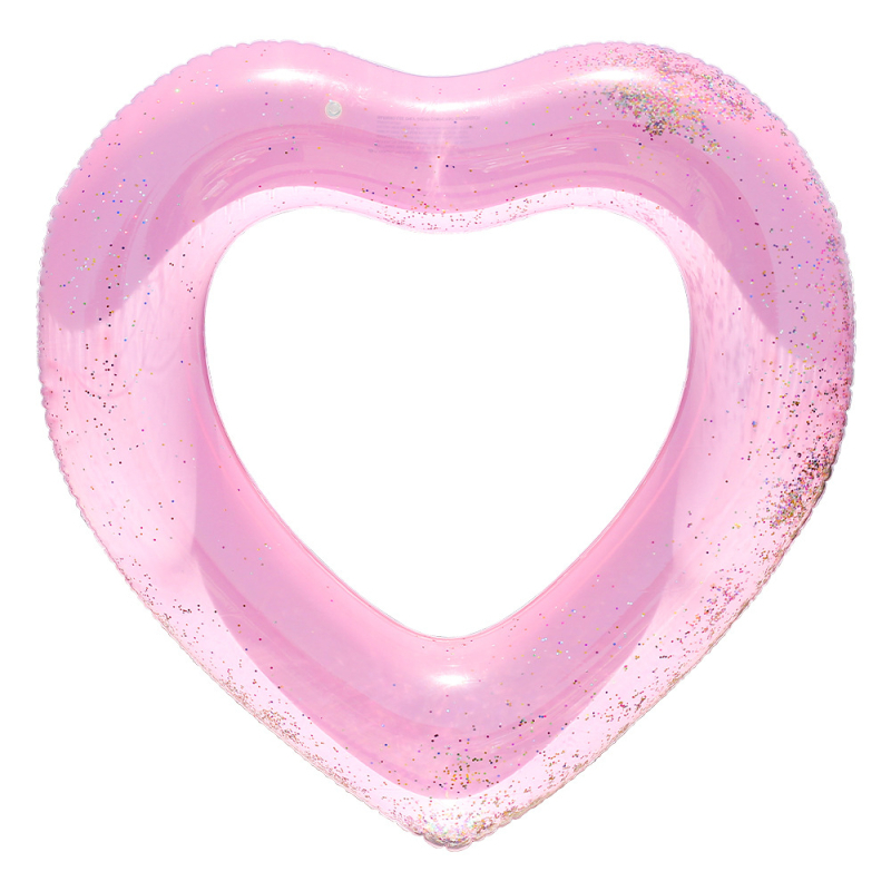 Prsten za plivanje u obliku srca, napuhan, s štrasima, PVC materijal, za odrasle