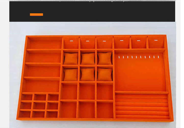 CHUHANG Popierinė juvelyrinių dėžutė su įmontuotu dėklu, stalinis saugojimas, 1 aukštas, dulkėms atspari