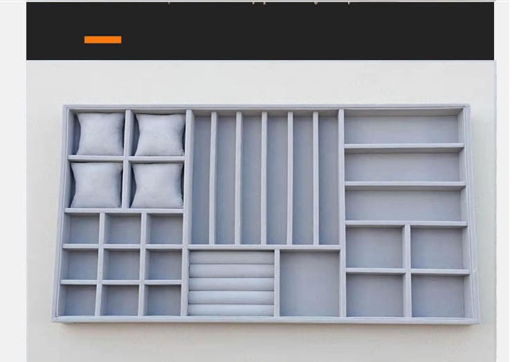 CHUHANG Popierinė juvelyrinių dėžutė su įmontuotu dėklu, stalinis saugojimas, 1 aukštas, dulkėms atspari