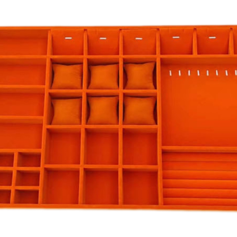 CHUHANG Popierinė juvelyrinių dėžutė su įmontuotu dėklu, stalinis saugojimas, 1 aukštas, dulkėms atspari