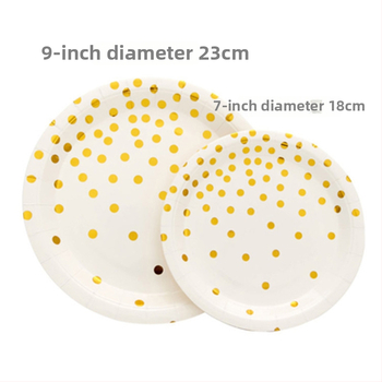 Ühekordne paberist lauatarvikute komplekt – ümmargused taldrikud, tassid, nuga, kahvlid ja lusikad restoranidele ja hotellidele (paber, biolagunev)