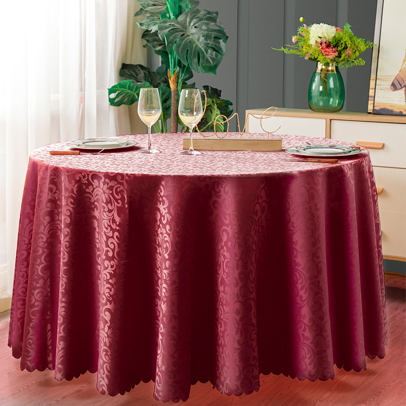 Kerek asztalterítő poliészter anyagból, értekezletekhez