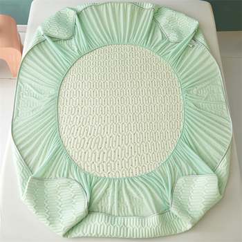 Lateksa dzesējošā gultas paklājs, salokāms un mazgājams, kuļīšanas šuve, lateksa saturs >90%, pielāgojama apstrāde