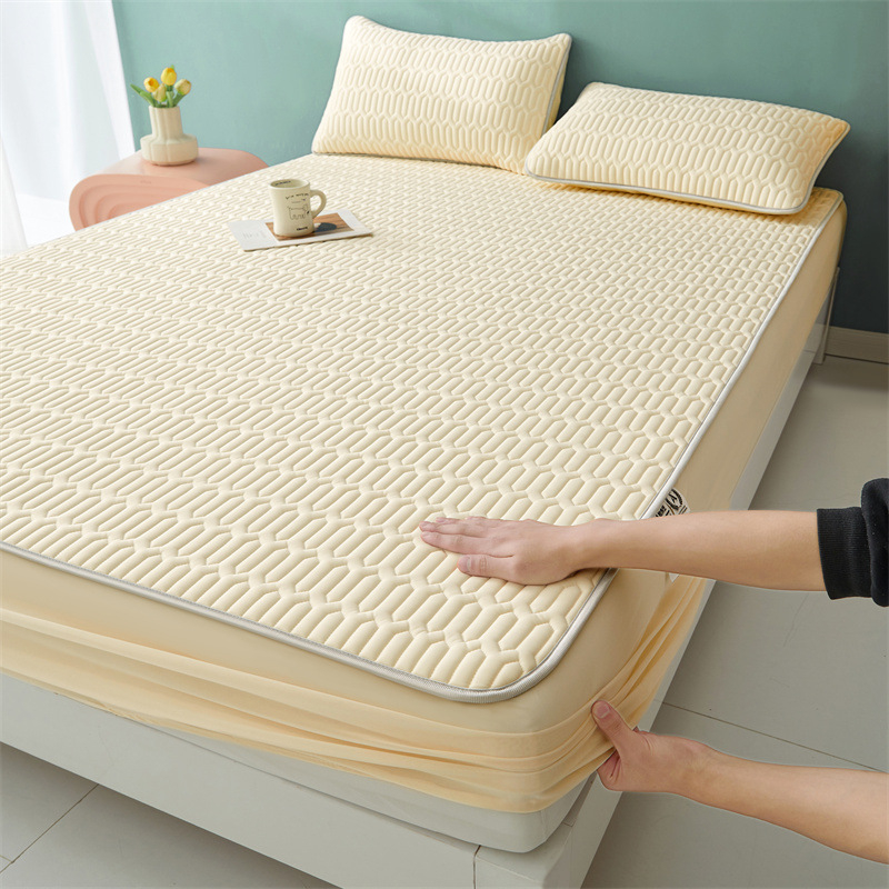 Lateksa dzesējošā gultas paklājs, salokāms un mazgājams, kuļīšanas šuve, lateksa saturs >90%, pielāgojama apstrāde