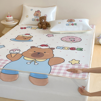 Ice Silk hűtő ágymatrac – összecsukható, modern minimalista dizájn (viszkóz szál, nyomtatás)