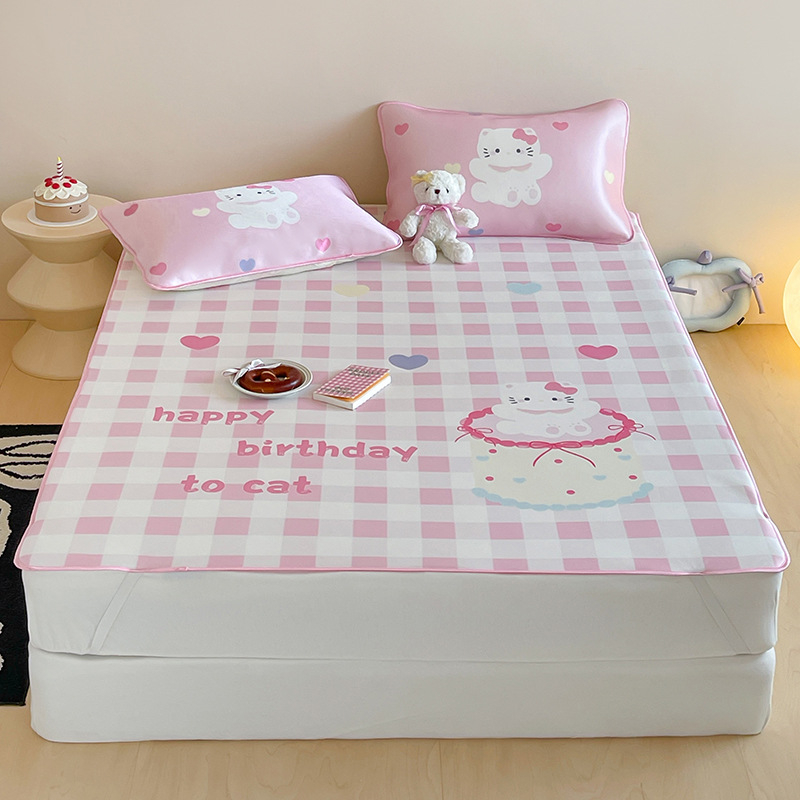 Ice Silk hűtő ágymatrac – összecsukható, modern minimalista dizájn (viszkóz szál, nyomtatás)