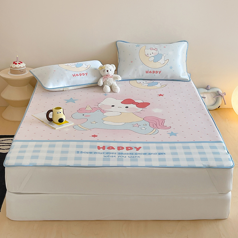 Ice Silk hűtő ágymatrac – összecsukható, modern minimalista dizájn (viszkóz szál, nyomtatás)