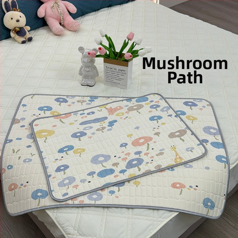 Bērnu lateksa dzesējošs matrača guļam, Ice Silk audums, anti-slip, karikatūra stils, 90% lateksa saturs