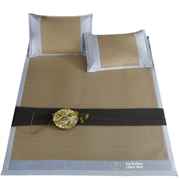 Baisini dabīgā lateksa rāta matu trīs gabalu komplekts, mūsdienīgs minimālisma stils, lateksa saturs zem 70%, bieza sendvič konstrukcija