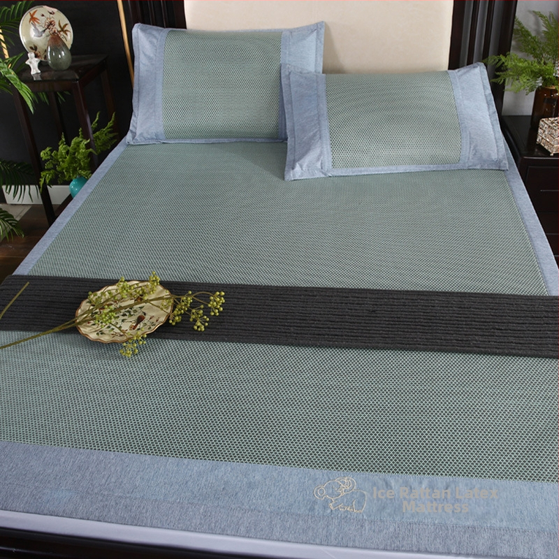 Baisini dabīgā lateksa rāta matu trīs gabalu komplekts, mūsdienīgs minimālisma stils, lateksa saturs zem 70%, bieza sendvič konstrukcija