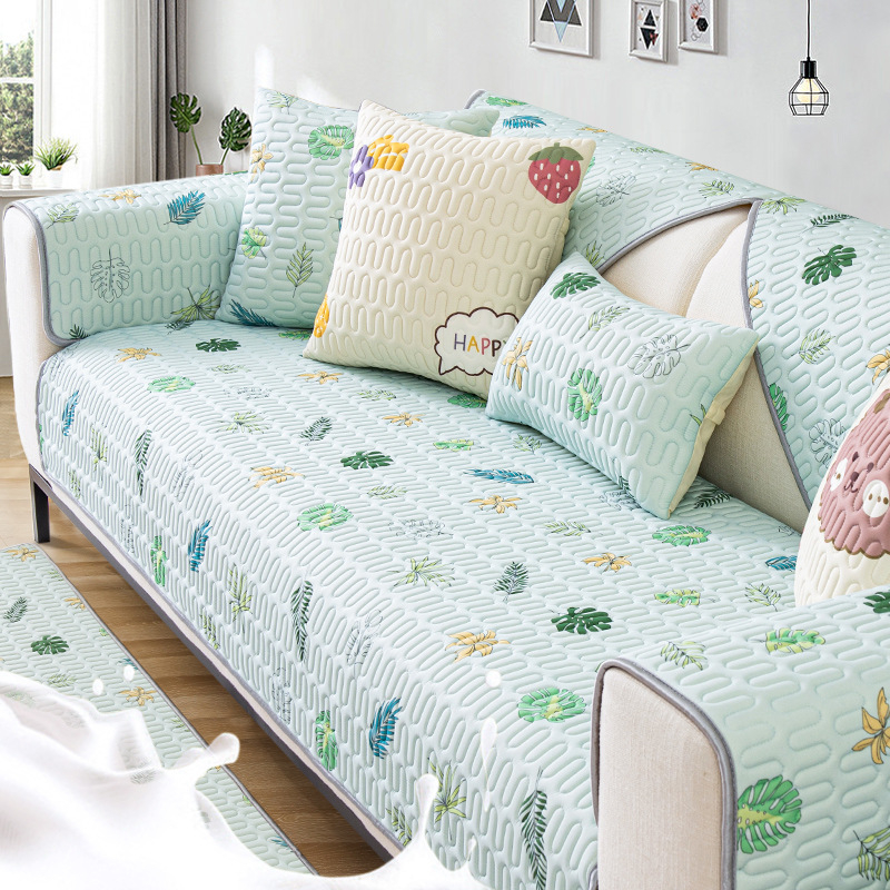 Latex jég-selyem kanapé párna, csúszásmentes alátét, Cartoon minta, alkalmas kombinált és sarokkanapéra, friss, légies stílus