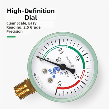 Y-60 precīzs spiediena mērītājs, diapazons 0–1,6 MPa, ūdens un hidraulisko sistēmu izmantošanai, zīmols Chuangjimei