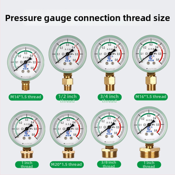 Y-60 precīzs spiediena mērītājs, diapazons 0–1,6 MPa, ūdens un hidraulisko sistēmu izmantošanai, zīmols Chuangjimei