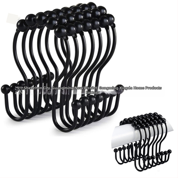 Άγκιστρο κουρτίνας ντους από ανοξείδωτο ατσάλι, διπλό άγκιστρο, μοντέρνος μινιμαλιστικός σχεδιασμός