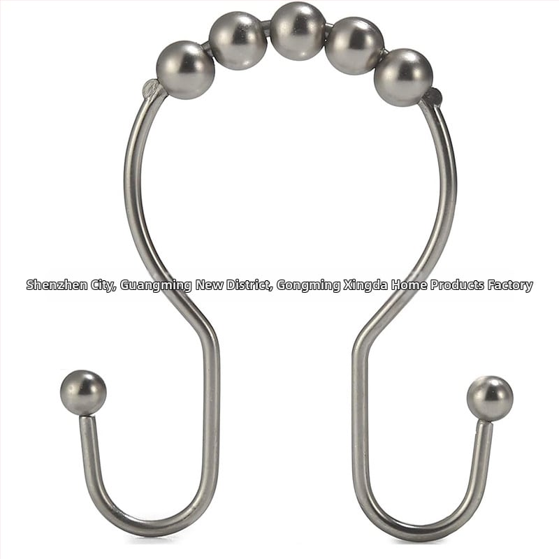 Άγκιστρο κουρτίνας ντους από ανοξείδωτο ατσάλι, διπλό άγκιστρο, μοντέρνος μινιμαλιστικός σχεδιασμός