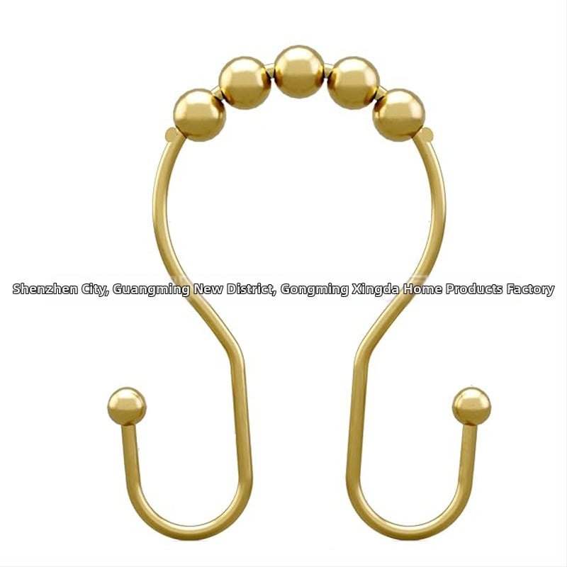 Άγκιστρο κουρτίνας ντους από ανοξείδωτο ατσάλι, διπλό άγκιστρο, μοντέρνος μινιμαλιστικός σχεδιασμός