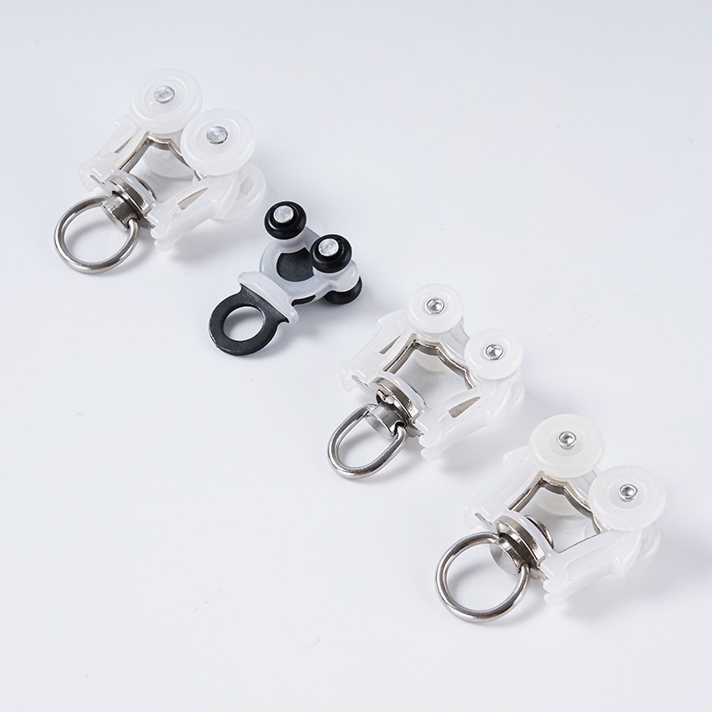 Függönycsatorna négykerekű görgőkkel — csendes működés, anyag: PE + rozsdamentes acél + ötvözet, függönyök számára, modern minimalista stílus