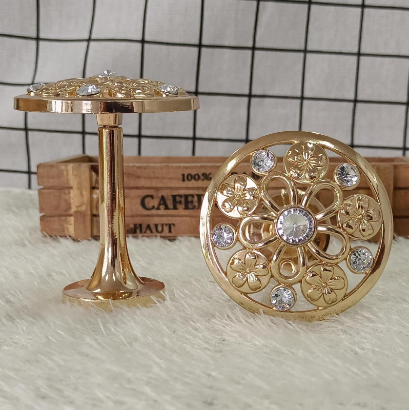 QX-011 Egyenes rúd függönykampó – cinkötvözet + rhinestones, új kínai stílus, felakasztáshoz