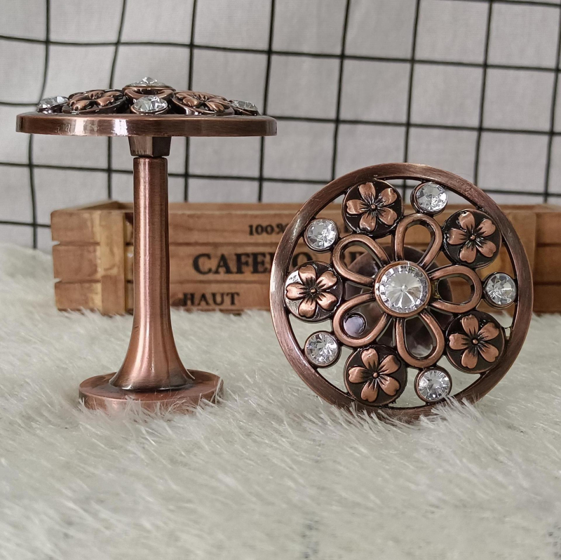 QX-011 Egyenes rúd függönykampó – cinkötvözet + rhinestones, új kínai stílus, felakasztáshoz