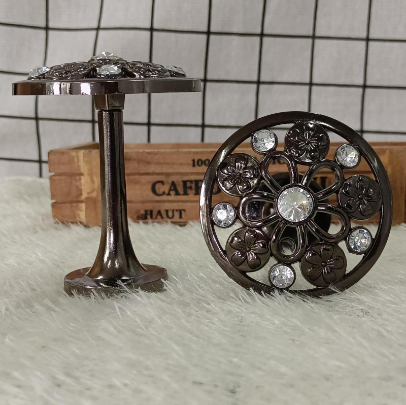 QX-011 Egyenes rúd függönykampó – cinkötvözet + rhinestones, új kínai stílus, felakasztáshoz