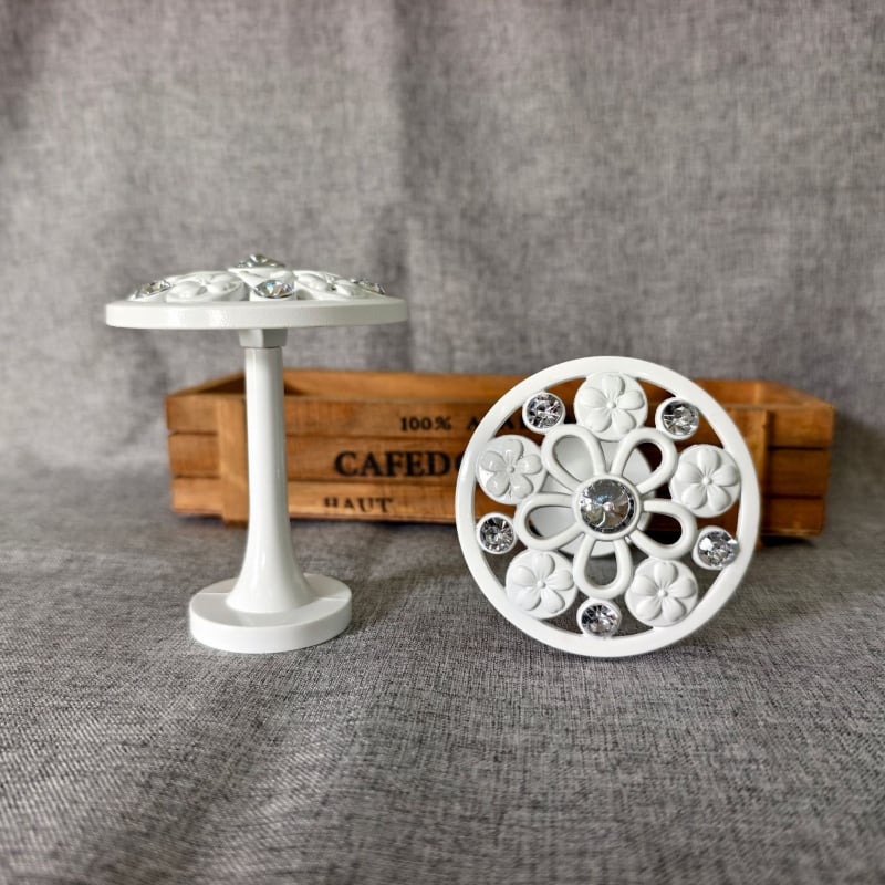 QX-011 Egyenes rúd függönykampó – cinkötvözet + rhinestones, új kínai stílus, felakasztáshoz