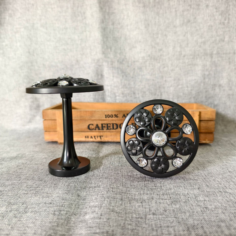 QX-011 Egyenes rúd függönykampó – cinkötvözet + rhinestones, új kínai stílus, felakasztáshoz