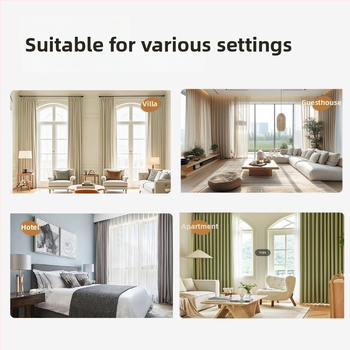 Draperii Chenille blackout – Întunecare completă 90-100%, stil lux ușor, pentru living și dormitor, control vocal Lewu deschidere/închidere