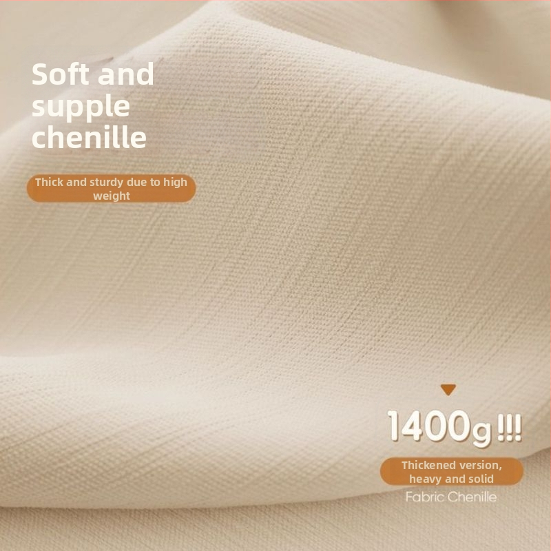 Draperii Chenille blackout – Întunecare completă 90-100%, stil lux ușor, pentru living și dormitor, control vocal Lewu deschidere/închidere