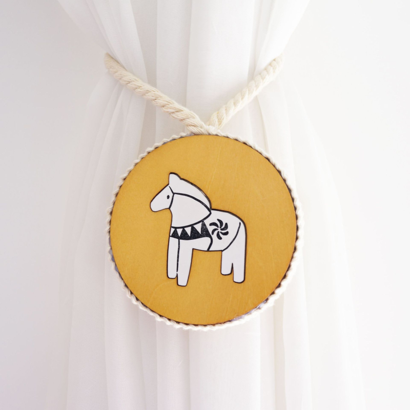 Faanyagú függönykötőszalag mágneses csattal, Bolian, testreszabható, felület festett