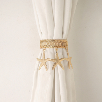 Metāla aizkaru sprādze ar atsperes gredzeni, mūsdienīgs vieglā luksusa stils, nav pielāgojama, piemērots mājai, guļamistabai un viesistabai