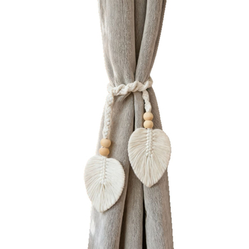 Függönypánt — bohém stílus, pamut és len, egyszerű dizájn, testreszabható